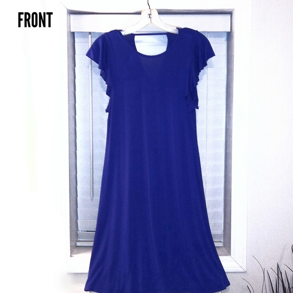 Three Dots Ruffle Cap Sleeve Dress - Picture 5 of 7